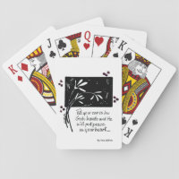 Put Your Cares in God's Hands prayer text Playing Cards