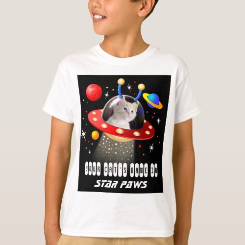 Put your Cat in an Alien Spaceship UFO Sci Fi Film T_Shirt