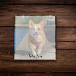 Put Your Dogs Face On It! Personalized Notepad<br><div class="desc">Easily personalize this notepad with your dogs name and a photo of your dog . The design features a photo of your wonderful dog and name.
Make sure to use a 5.5" x 6" brightly coloured,  clear,  well light photo to make your personalise journey easier.</div>