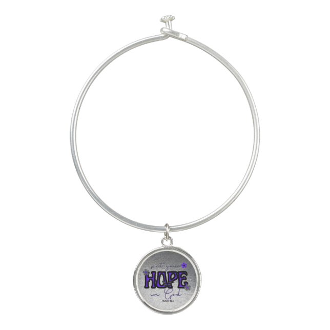 Put Your Hope in God Metallic Bangle Bracelet (Front)