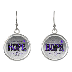 Put Your Hope in God Metallic Texture Earrings