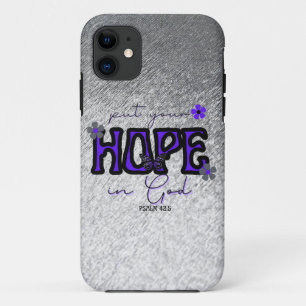 Put Your Hope in God Metallic Texture iPhone Case