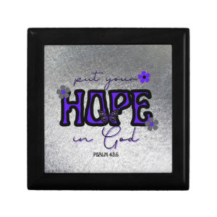 Put Your Hope in God Metallic Texture Jewelry Box