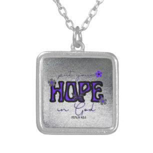 Put Your Hope in God Metallic Texture Necklace