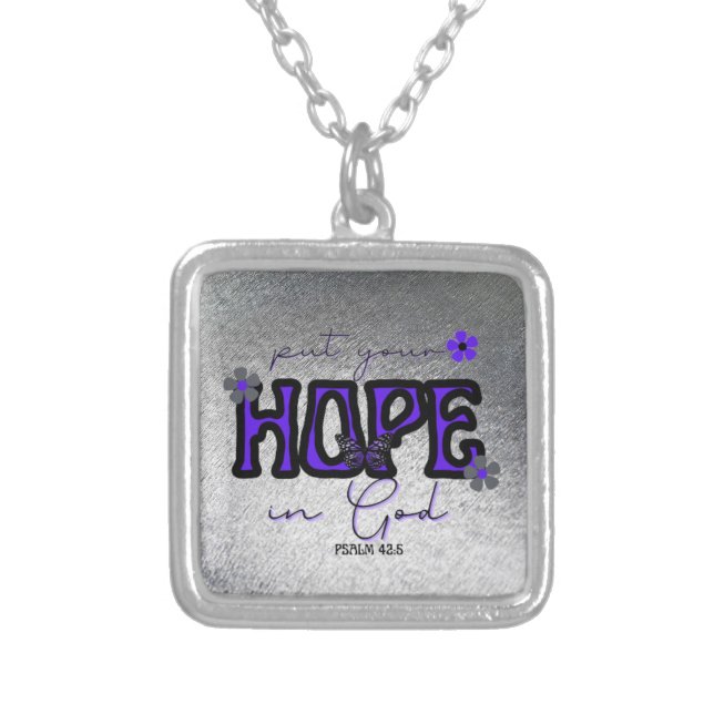Put Your Hope in God Metallic Texture Necklace (Front)