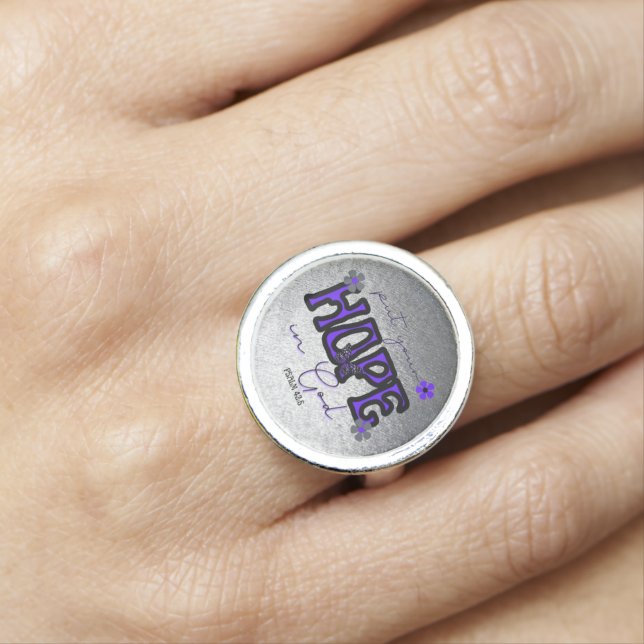 Put Your Hope in God Metallic Texture Ring (In Situ)