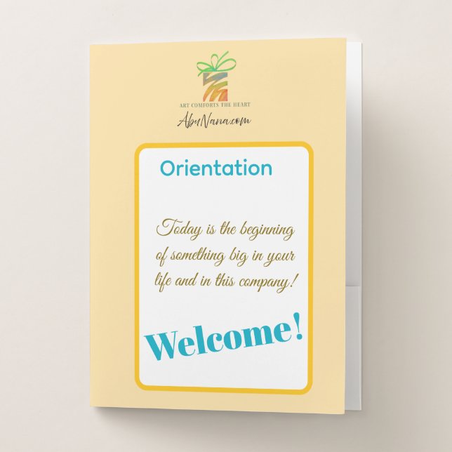 Put Your Logo Here New Employee Orientation  Pocket Folder (Front)