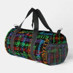 Put Your Name All Over this Colorful Boys Girls Duffle Bag