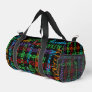 Put Your Name All Over this Colorful Boys Girls Duffle Bag