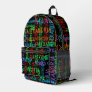 Put Your Name All Over this Colorful Boys Girls Printed Backpack