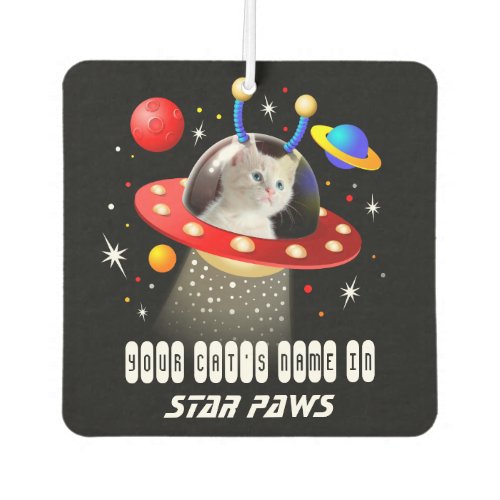 Put Your OWN Cat in a UFO Flying Saucer SciFi film Air Freshener