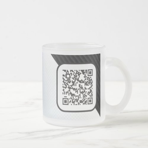Put your Scannable QR code on these Frosted Glass Coffee Mug