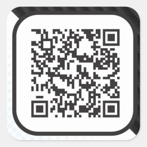 Put your Scannable QR code on these Square Sticker