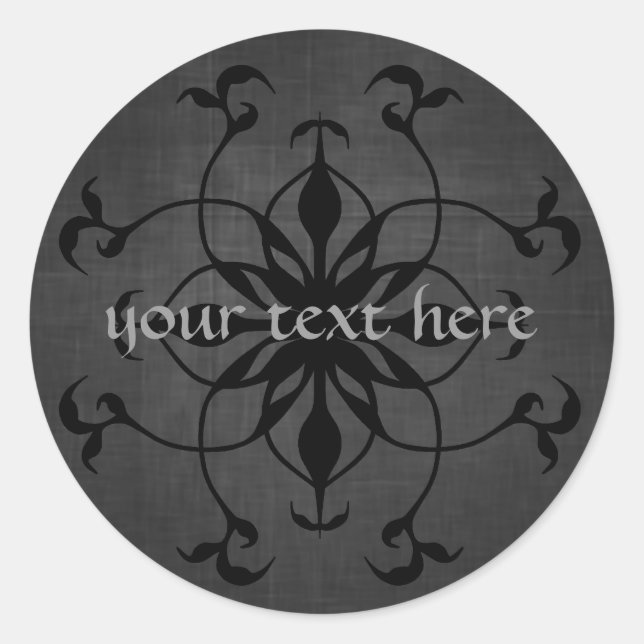 Put your text on these gorgeous Gothic stickers (Front)