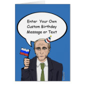 Putin Birthday Card - Customize your message - - E (Front)