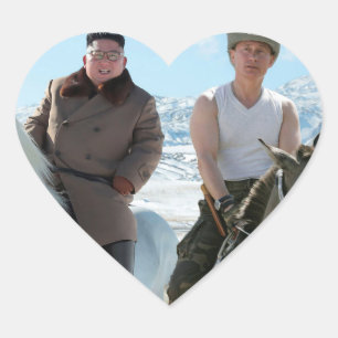 Putin & Dear Leader BFF Heart Sticker