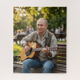Putin Folk Guitar Acoustic Bard Jigsaw Puzzle