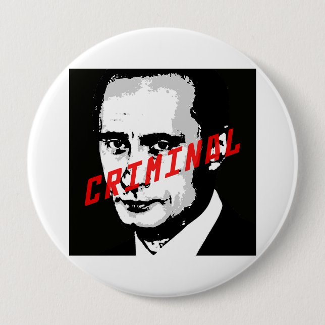 PUTIN IS A WAR CRIMINAL BUTTON (Front)