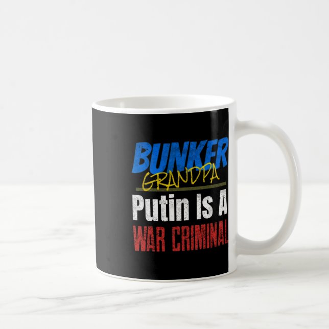 Putin Is A War Criminal Ukraine Ukrainian  Coffee Mug (Right)