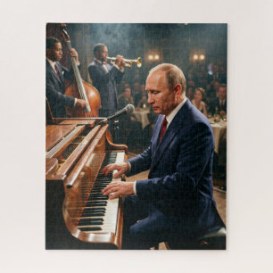 Putin Jazz Piano New Orleans Blues Jigsaw Puzzle