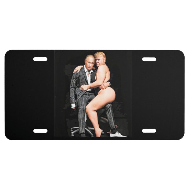 Putin Loves Trump License Plate (Front)