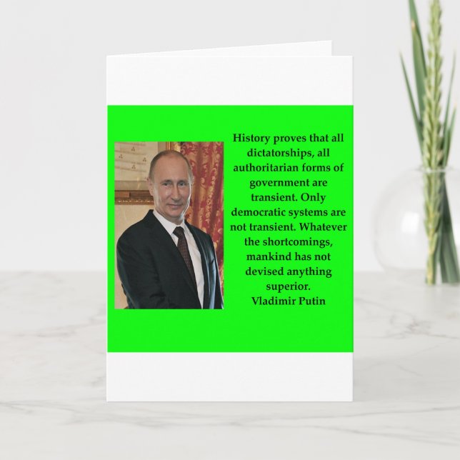 Putin quota card (Front)