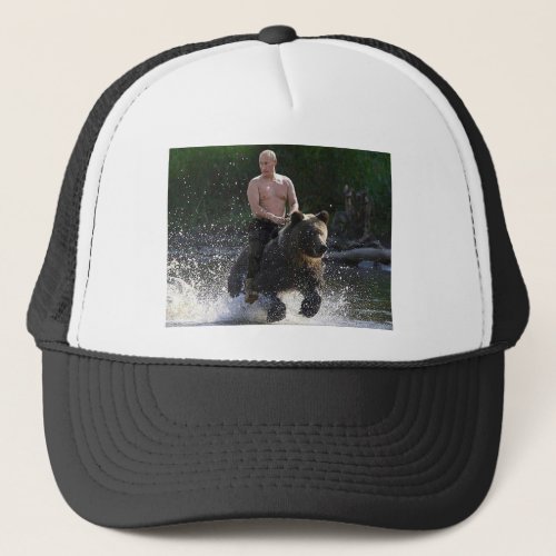 Putin rides a bear trucker hat