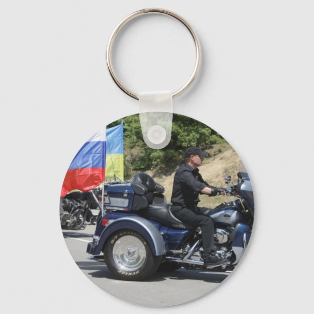 Putin rides a Trike! Keychain (Front)
