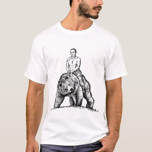 Putin Riding a Bear Russia Politics T_Shirt