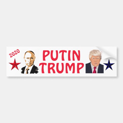 Putin Trump 2020 Election Bumper Sticker