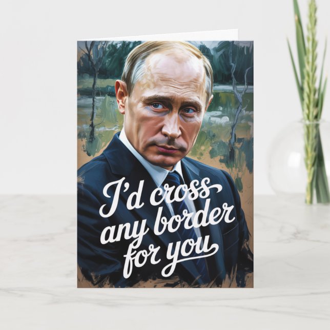 Putin Valentine Political Satire Funny  Card