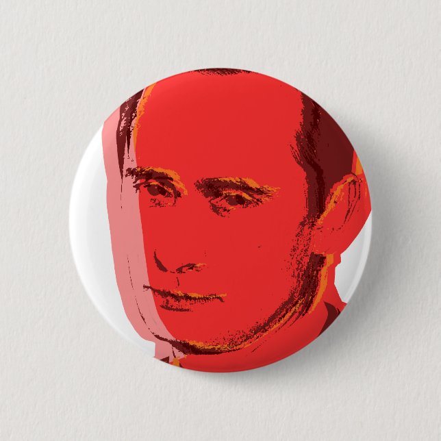 Putin vladimir pinback button (Front)