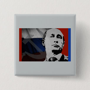Putin with Russian Flag Button
