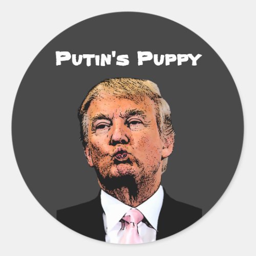 Putins Puppy Classic Round Sticker
