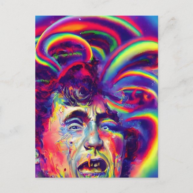 Putin's Rainbow Thoughts Postcard (Front)