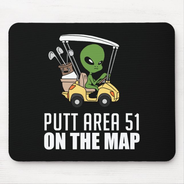 Putt Area Fifty One 51 On The Map Golf Player Alie Mouse Pad (Front)