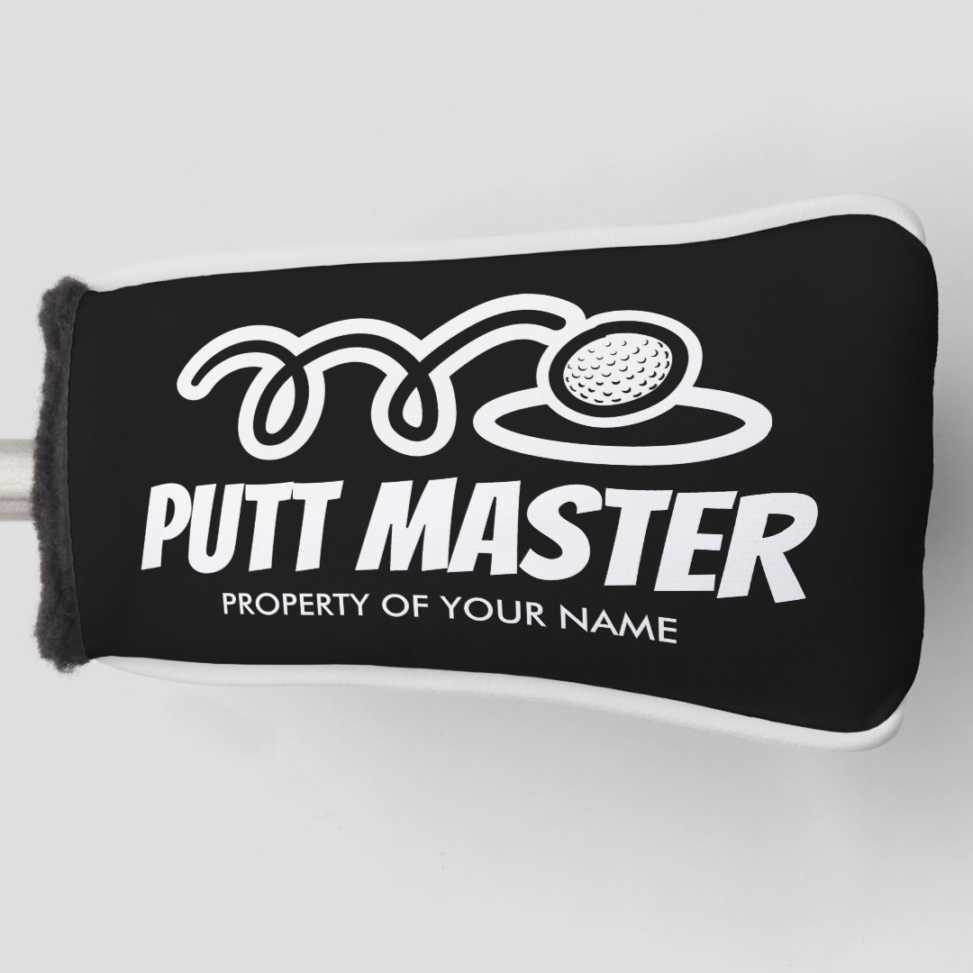 Putt Master Funny personalized golf putter cover Zazzle