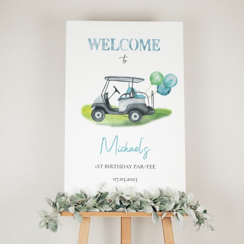 Putt Party Golf Theme Welcome Poster