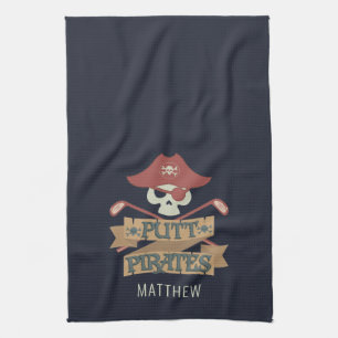 Putt Pirates Golfing Hobby Kitchen Towel