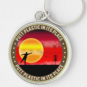Putt Plastic In Its Place Keychain