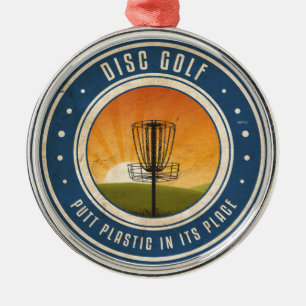 Putt Plastic In Its Place Metal Ornament