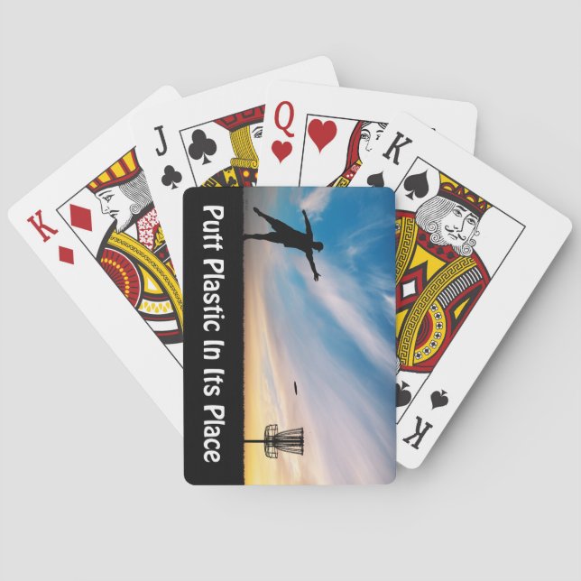 Putt Plastic In Its Place Poker Cards (Back)