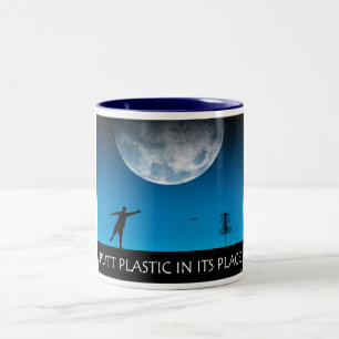 Putt Plastic In Its Place Two-Tone Coffee Mug