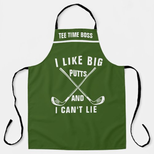 Putt Putt Kitchen Wear For Golfers Funny Golf Pun Apron