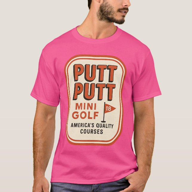 Putt Putt Mini Golf Retro 1980s T-Shirt (Front)