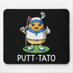 Putt-tato Golfing Potatoes Potato Funny Golf Playe Mouse Pad