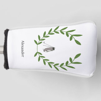 Putter Cover with Laurel Wreath and Golf Bag