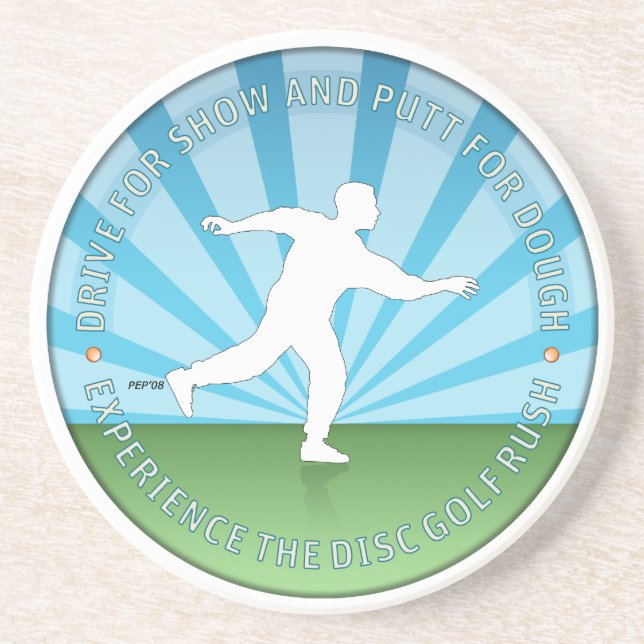 Putter Dude #1 Sandstone Coaster (Front)