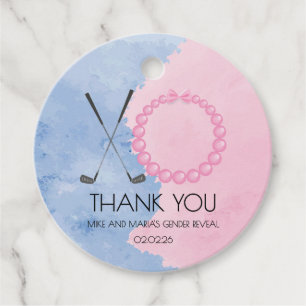 Putters or Pearls gender reveal Favor Tags