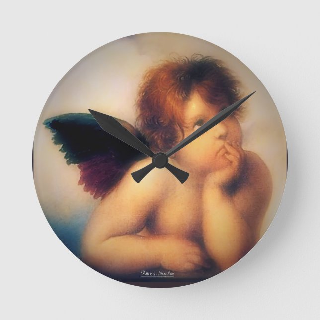 Putti Angel Round Clock (Front)
